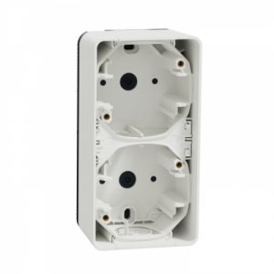 Двомісний бокс для поверхневого монтажу IP55, білий Mureva Styl Schneider Electric MUR39912