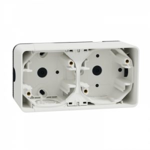 Двомісний бокс для поверхневого монтажу IP55, білий Mureva Styl Schneider Electric MUR39914