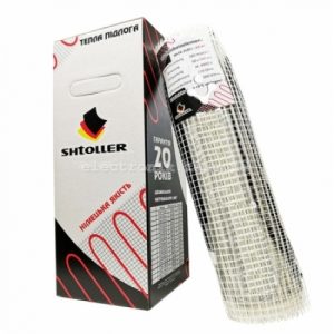 Електрична тепла підлога Shtoller, мат 180 Вт/м², прощання 0,5 м