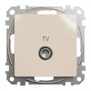 Кінцева TV Розетка 4 дБ колір бежевий Sedna Design