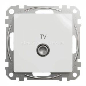 Кінцева TV Розетка 4 дБ колір білий Sedna Design