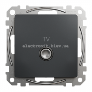 Кінцева TV Розетка 4 дБ колір графіт матовий Sedna Design