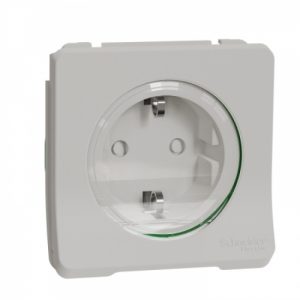 Механізм розетки із заземленнямм та шторками IP55, білий Mureva Styl Schneider Electric MUR39134