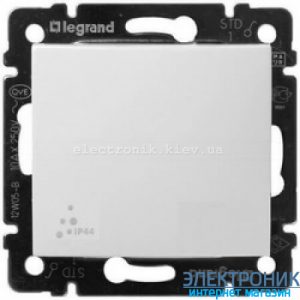 Механізм вимикача 1-клавішного IP44 білий Legrand Valena