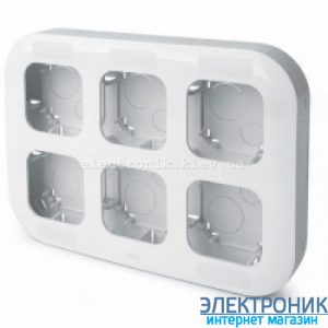 Настановний блок на 6 постів, зовнішній, білий - Legrand Forix