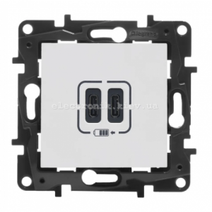 NILOE STEP Розетка USB Тип С+C 15 Вт 5 В, колір білий