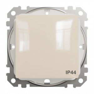 Одноклавішний Перемикач прохідний IP44 колір бежевий Sedna Design