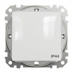 Одноклавішний Перемикач прохідний IP44 колір білий Sedna Design