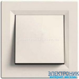 Перемикач Schneider (Шнайдер) Asfora 1-клавішний прохідний кремовий