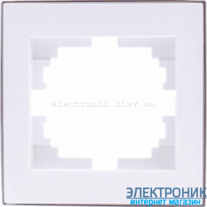 RAIN Рамка 1-а біла зі вставкою хром