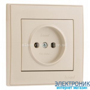 RAIN Розетка без заземлення крем