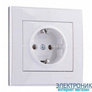 RAIN Розетка Із заземленням біла