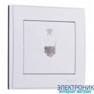 RAIN Розетка телефонна євро біла