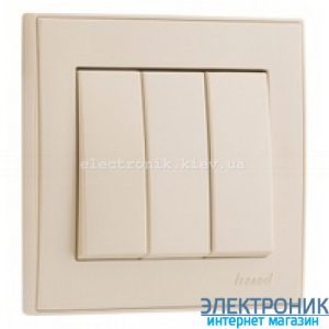 RAIN Вимикач потрійний крем