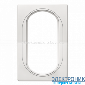 Рамка 1-на для 2-ної розетки Aling-Conel EON, білий-білий