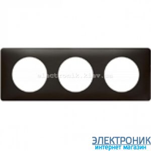 Рамка 3-постова Legrand Celiane, прямокутна, 232х82мм (карбон)