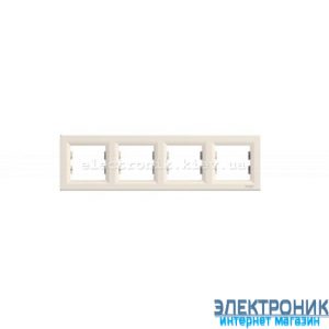 Рамка 4-а горизонтальна крем Шнайдер ASFORA