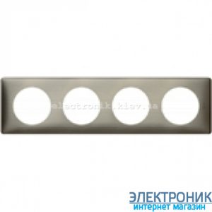 Рамка 4-постова Legrand Celiane, прямокутна, 303х82мм (вольфрам)