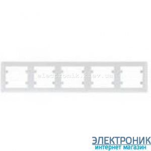 Рамка 5-п'ятикратна горизонтальна Hager Lumina2 біла