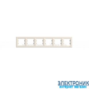 Рамка 6-а горизонтальна крем Шнайдер ASFORA