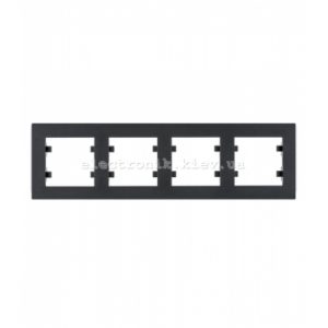 Рамка чотирикутна горизонтальна, Lumina-Intens, чорний, Hager Lumina