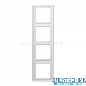 Рамка чотиримісна JUNG LS990 білий матовий