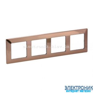 Рамка чотирипостова Legrand Valena Life (мідь)