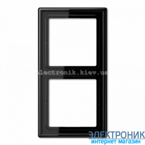 Рамка двомісна JUNG LS990 чорний глянець