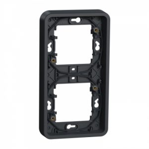 Рамка двомісна вертикальна IP55, чорна, Mureva Styl Schneider Electric MUR34151