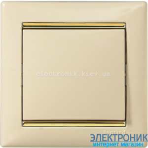 Рамка однопостова Legrand Valena (слонова кістка/золотий штрих)