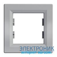 Рамка Schneider (Шнайдер) Asfora Plus 1-пост горизонтальна алюміній