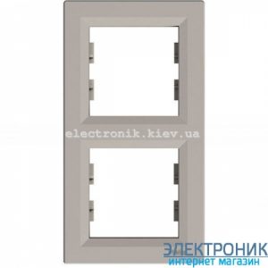 Рамка Schneider (Шнайдер) Asfora Plus 2-постова вертикальна бронза