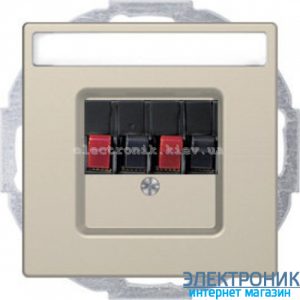 Розетка аудіо для колонок 2-а, колір Сахара, Schneider Merten D-Life