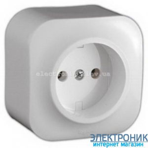 Розетка без із заземленням, зовнішня, біла - Legrand Forix