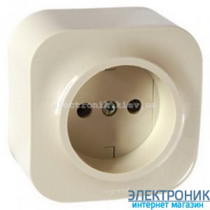 Розетка без із заземленням, зовнішня, слонова кістка - Legrand Forix