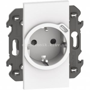 Розетка електрична з USB зарядкою 2R+З/USB тип C ~250В 16А/=5В 1.5А автоматичні клеми 2 модулі. Колір Білий. Bticino серія Living Now.