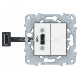 Розетка HDMI, білий, серія Unica New