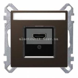 Розетка HDMI, колір Мокка, Schneider Merten D-Life