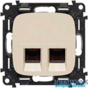 Розетка інтернет подвійна RJ45, кат. 5e UTP, Legrand Valena Allure (слонова кістка)