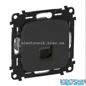 Розетка інтернет подвійна RJ45, кат. 5e UTP, Legrand Valena Allure (антрацит)