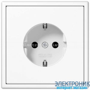 Розетка із заземленнямм JUNG LS990 білий