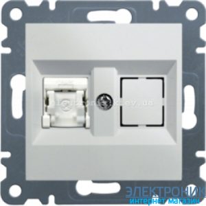 Розетка комп'ютерна Hager Lumina2 CAT 5e біла