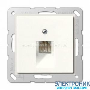 Розетка комп'ютерна одинарна RJ45 6-й кат. JUNG Eco Profi Слонова кістка