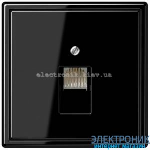 Розетка комп'ютерна RG 45 JUNG LS990 чорний глянець