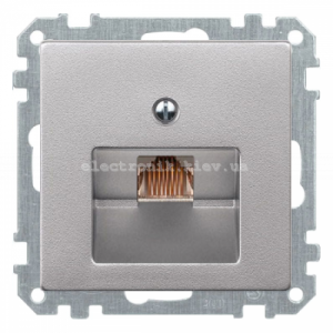 Розетка комп'ютерна RJ45 1-а UTP Schneider Electric Merten System алюміній