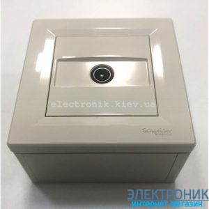Розетка накладний монтаж Schneider (Шнайдер) Asfora TV кінцева (1 дБ) кремова