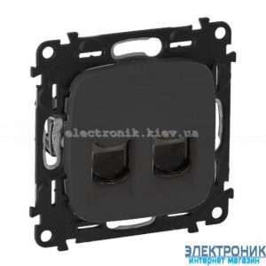 Розетка RJ11+RJ45 Кат.6 UTP Legrand Valena Allure (Антрацит)