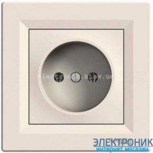 Розетка Schneider (Шнайдер) Asfora без заземлення кремова
