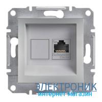Розетка Schneider (Шнайдер) Asfora Plus комп'ютерна RJ45 кат. 5е UTP алюміній