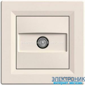 Розетка Schneider (Шнайдер) Asfora TV кінцева (1 дБ) кремова